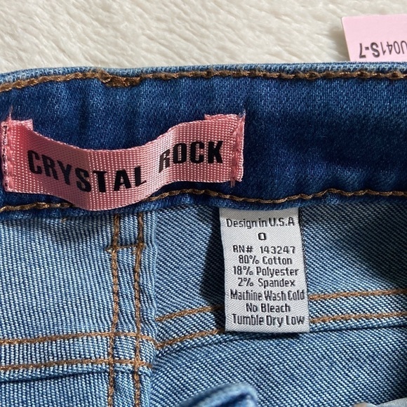 NEW Crystal Rock size 0 distressed jeans vintage push up skinny hi rise frayed - Picture 4 of 11